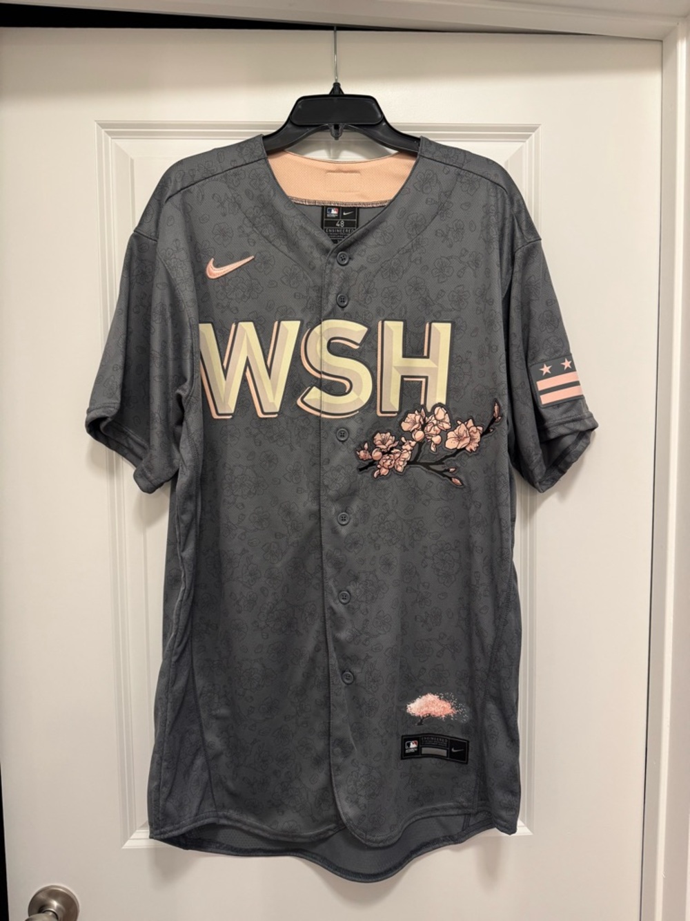 NWOT Nike Washington Nationals Men's Cherry Blossom MLB Jersey, size 48/XL